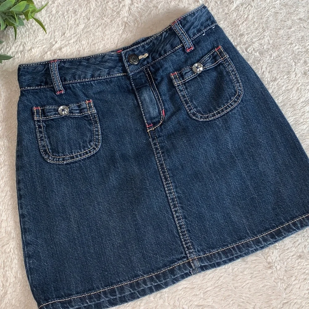 Gymboree Denim Skort/Skirt 8 EUC Jean Skort Adjustable Waist